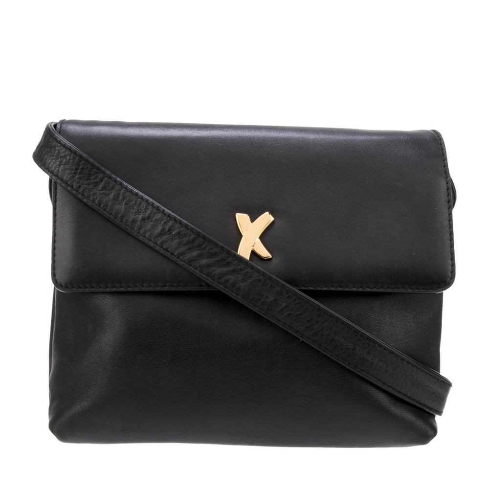 Paloma Picasso Black Leather Vintage Shoulder Bag